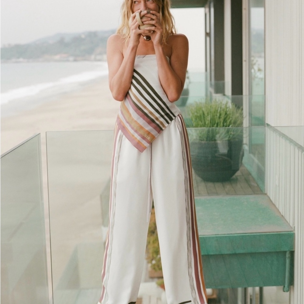 NWOT SIR the label silk Caprera palazzo pants size 1/US2